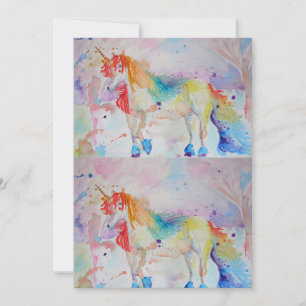 Invitation d'anniversaire aquarelle d'art de licor