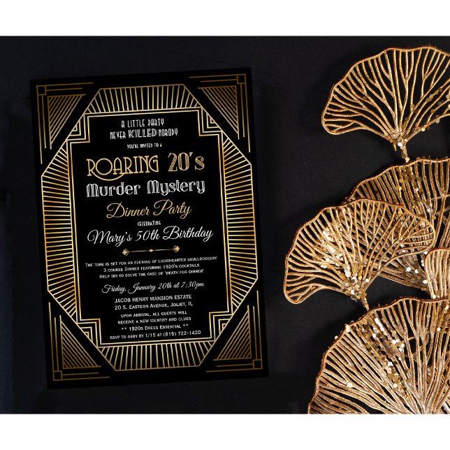 Invitation d'anniversaire Art Déco Roaring 20s (Créateur téléchargé)