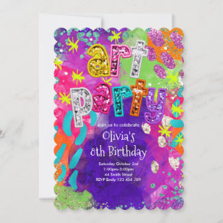 Invitation d'anniversaire Art Party