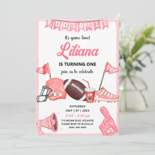 Invitation d'anniversaire au bal de football fémin