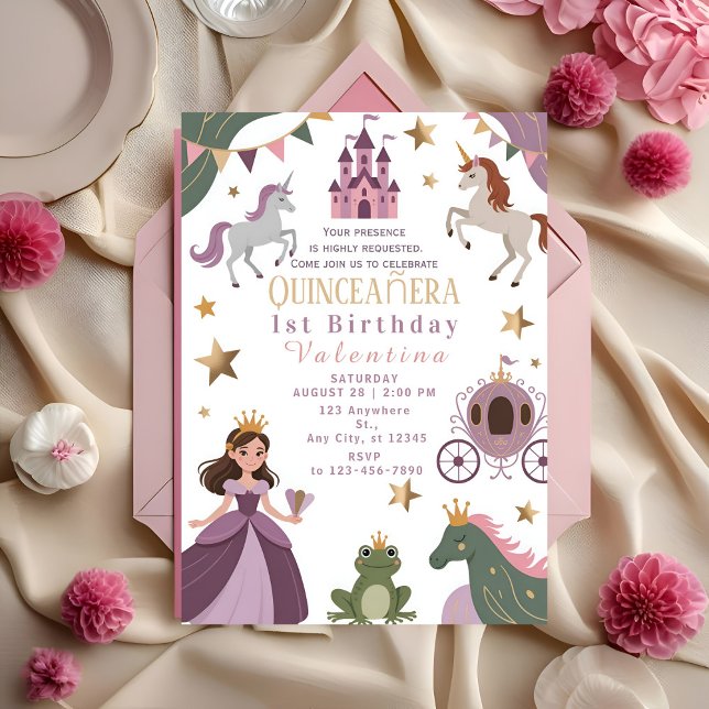 Invitation d'anniversaire au Château de Licorne Pr (Créateur téléchargé)