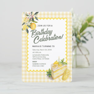 Invitation d'anniversaire au citron, fête italienn
