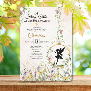 Invitation d'anniversaire au jardin des contes de