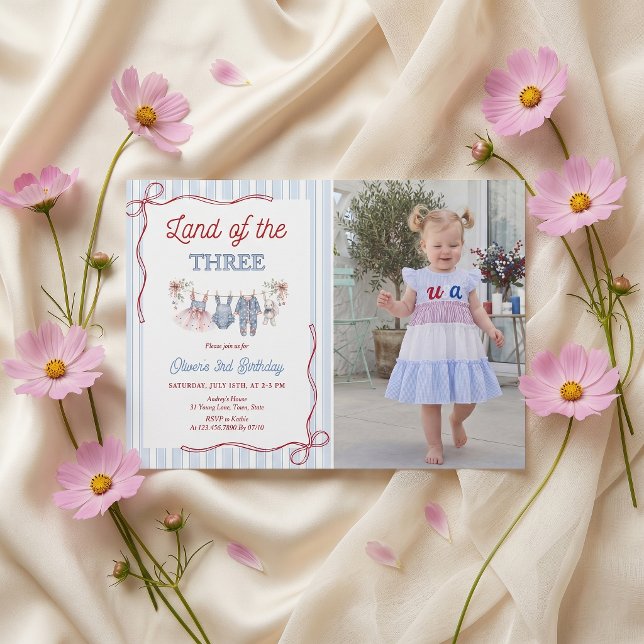 Invitation d'anniversaire au pays des trois filles (Créateur téléchargé)