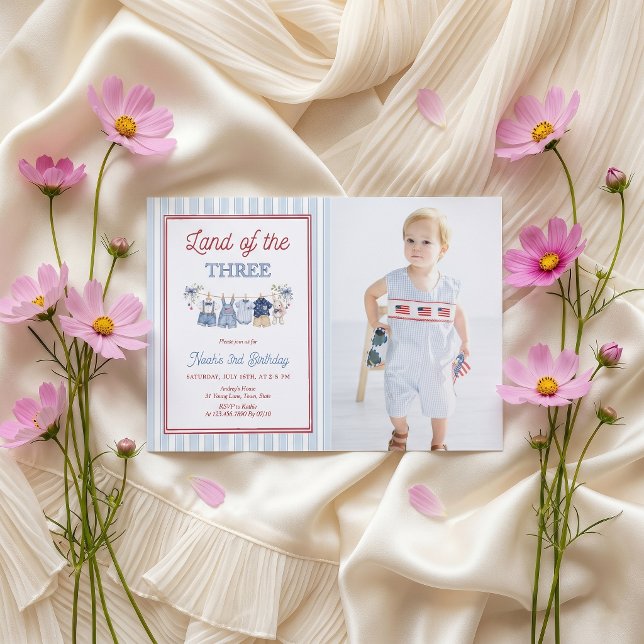 Invitation d'anniversaire au pays des trois garçon (Créateur téléchargé)