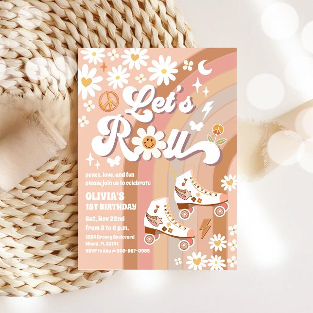 Invitation d'anniversaire au Retro Roller Skating (Créateur téléchargé)