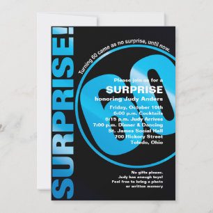 Invitation d'anniversaire audacieuse surprise - 60
