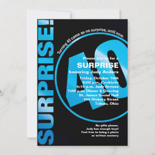 Invitation d'anniversaire audacieuse surprise - Bl