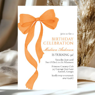 Invitation d'anniversaire automnal Coquette