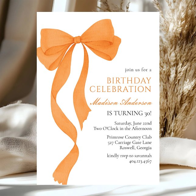 Invitation d'anniversaire automnal Coquette (Créateur téléchargé)