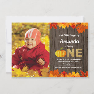 Invitation d'anniversaire automnale de citrouille