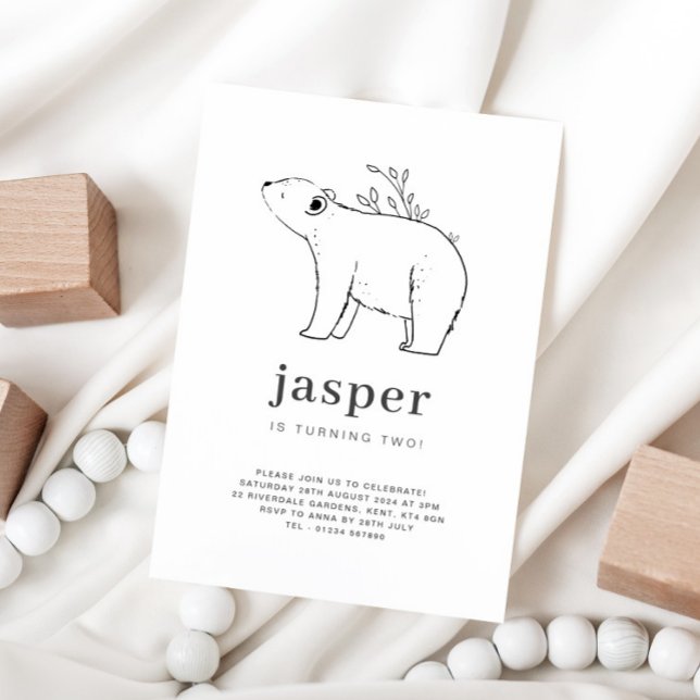 Invitation d'anniversaire avec dessin au trait d'o (Créateur téléchargé)