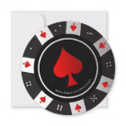 Invitation d'anniversaire avec jeton de poker du C