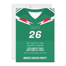 Invitation d'anniversaire avec maillot de foot per