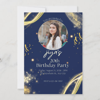 Invitation d'anniversaire avec photo personnalisée