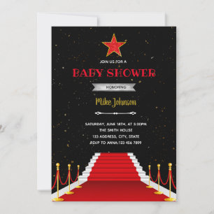 Invitation d'anniversaire avec tapis rouge pour un