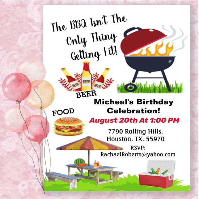 Invitation d'anniversaire BBQ Pas Seule Chose Qui  (Créateur téléchargé)