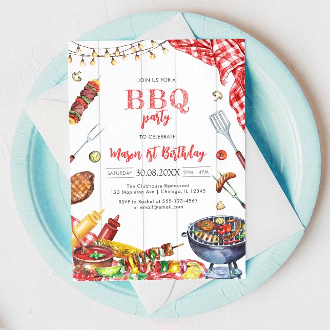 Invitation d'anniversaire BBQ pour enfants (Créateur téléchargé)