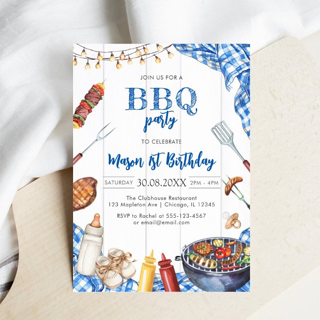 Invitation d'anniversaire BBQ pour enfants (Créateur téléchargé)