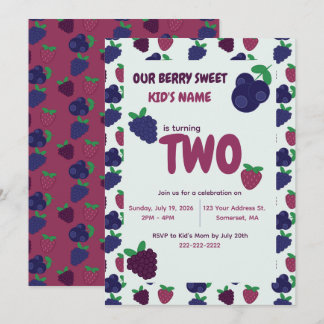 Invitation d'anniversaire Berry Any Age