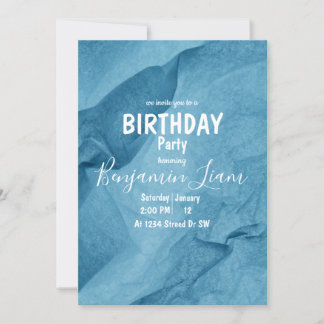 Invitation d'anniversaire bleu