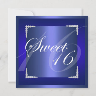 Invitation d'anniversaire Blue Diamond