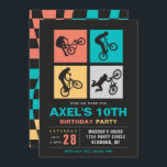 Invitation d'anniversaire BMX | Invitation à vélo<br><div class="desc">Invitation Bike Birthday Prêt à être personnalisé par vous!</div>