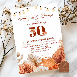 Invitation d'anniversaire Boho Teracotta Nous somm
