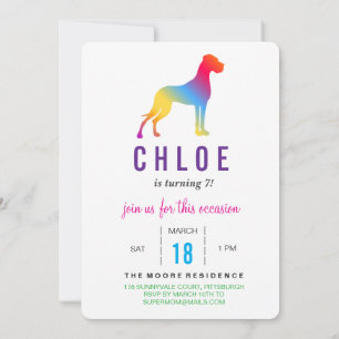 Invitation d'anniversaire Bouledogue Allemand Bour