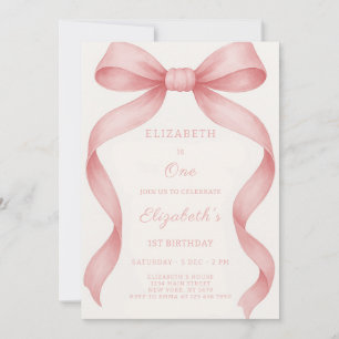 Invitation d'anniversaire Bowtiful