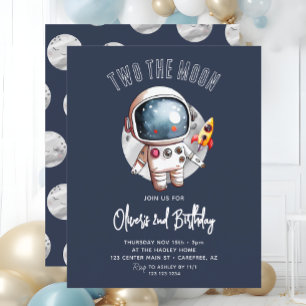 Invitation d'anniversaire Budget 2nd Two The Moon