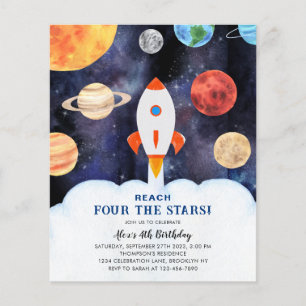 Invitation d'anniversaire BUDGET Atteindre FOUR le