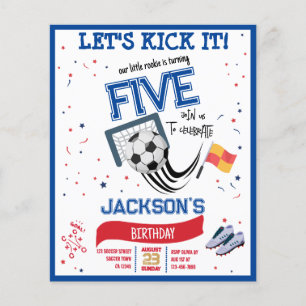 Invitation d'anniversaire Budget Football Débutant