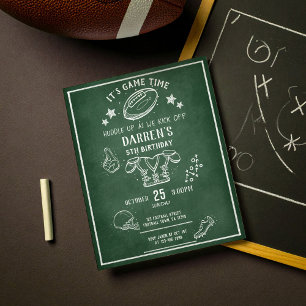 Invitation d'anniversaire Budget Football sur tabl