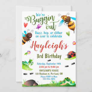 Invitation d'anniversaire Bug 1er Premier annivers
