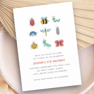 Invitation d'anniversaire Bug pour les enfants ama