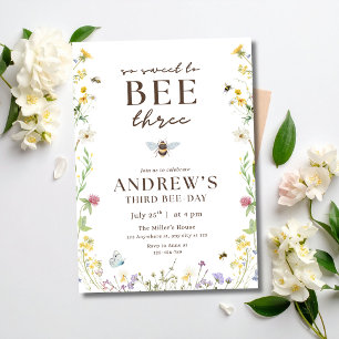 Invitation d'anniversaire Bumble Bee 3ème annivers