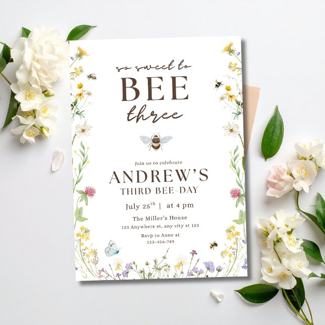 Invitation d'anniversaire Bumble Bee 3ème annivers (Créateur téléchargé)
