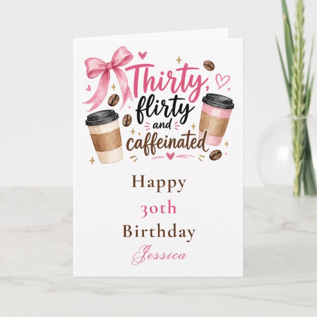 Invitation d'anniversaire Café (Devant)