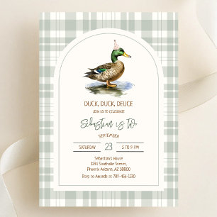 Invitation d'anniversaire Canard Colvert Deuce Can