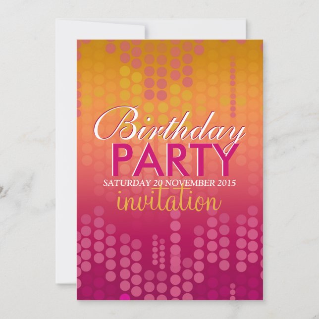 Invitation d'anniversaire Candy Pink Bokeh Sparkle (Devant)