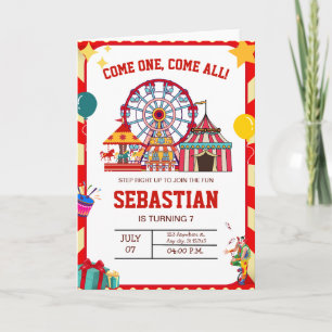 Invitation d'anniversaire Carnaval, Anniversaire c