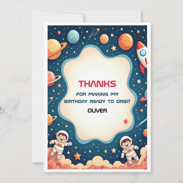 Invitation d'anniversaire Carte de remerciements d (Devant)