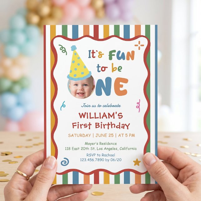 Invitation d'anniversaire Chapeau Amusant Un An (Créateur téléchargé)