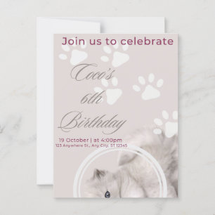 Invitation d'anniversaire charmante Personnalisa