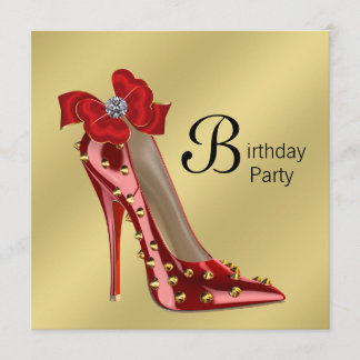 Invitation d'anniversaire Chaussure à Talon Haut e