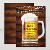Invitation d'anniversaire Cheers & Beers - Tous âg
