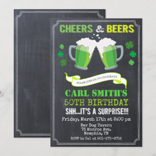 Invitation d'anniversaire Cheers & Beers - Tous âg