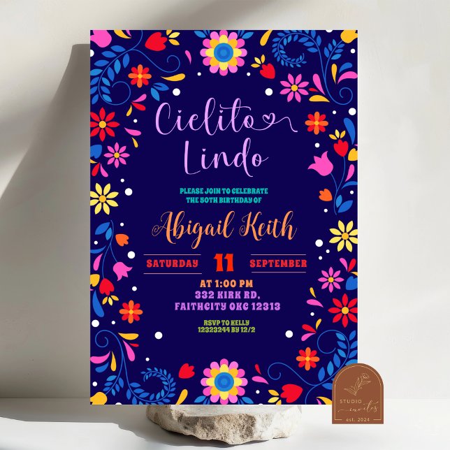 Invitation d'anniversaire Cielito Lindo Fiesta mex (Créateur téléchargé)