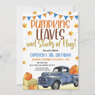 Invitation d'anniversaire citrouille